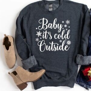 Women's  Graish Blue Graphic Sweatshirt